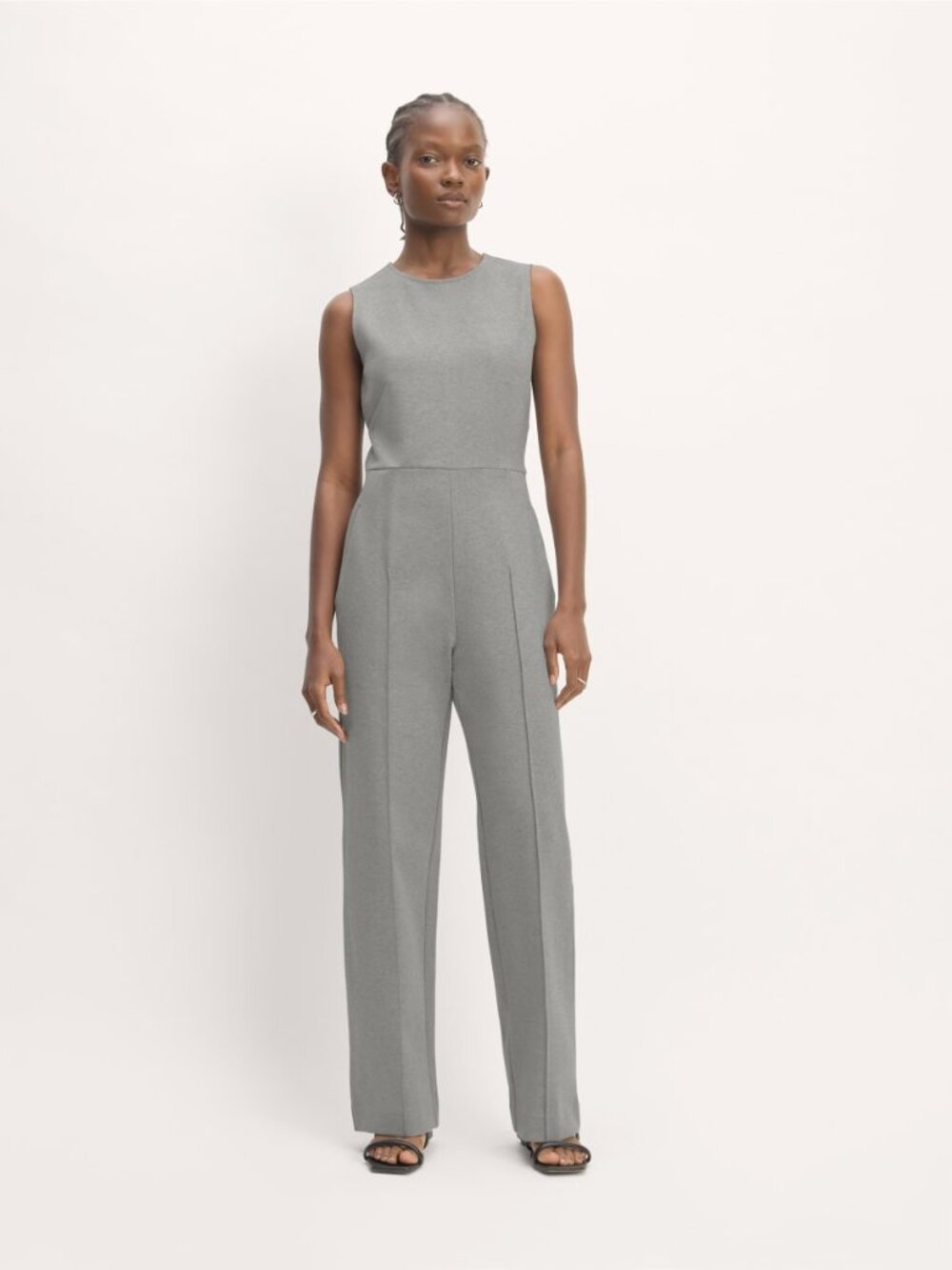 NWT EVERLANE - The Dream Jumpsuit in Mid-Heather Grey, Size M